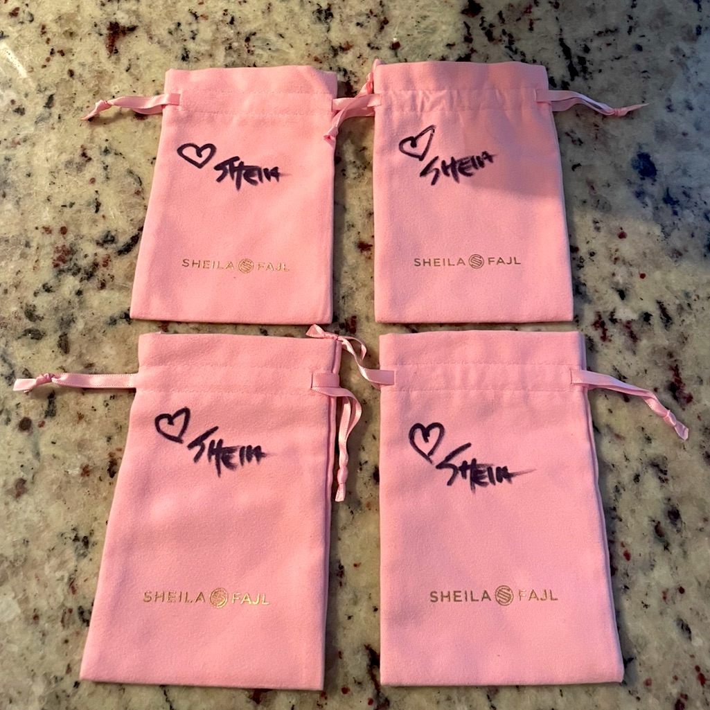 Sheila Fajl Autographed Signed Jewelry Pouches Set Of 4